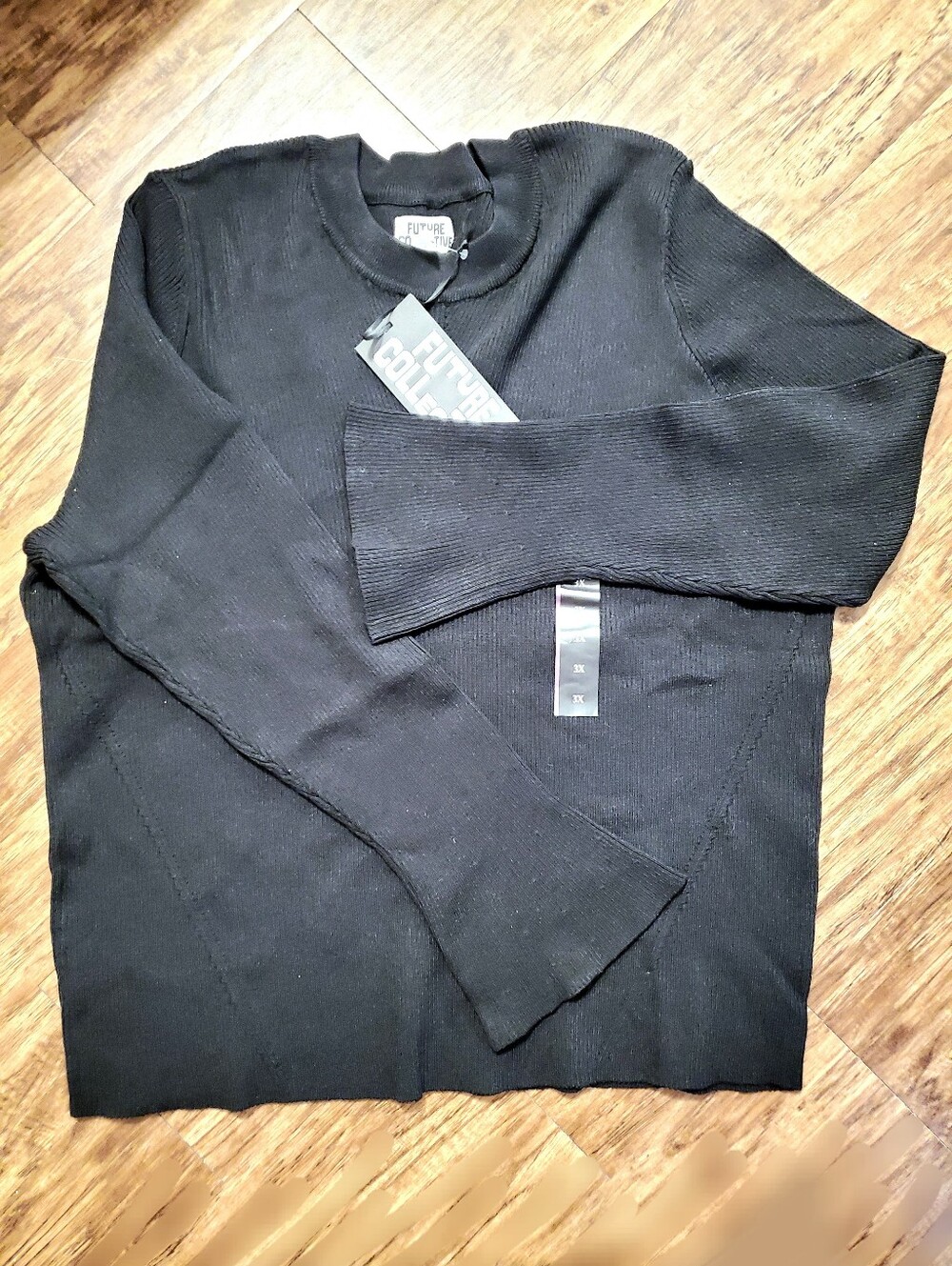Future Collective Ribbed Mock Neck Sweater